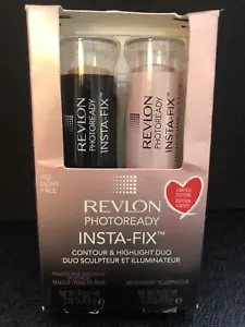 REVLON PHOTOREADY INSTA-FIX MAKEUP STICKS (2Pk)Contour&Highlght Duo 002 Lgt/Pale - Picture 1 of 6