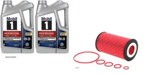 Mobil1 0W20 Full Syn. H/M Engine Oil - 10 Quarts w/K&N HP-7004 Engine Oil Filter - Picture 1 of 1