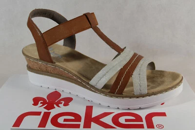 Sandálias femininas Rieker sandália marrom V38A1 NOVO!! - Imagem 1 de 4