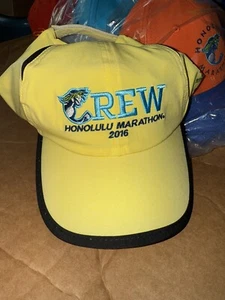 Honolulu Marathon 2016 Embroidered Kokua Staff Crew Adjustable Hat Yellow - Picture 1 of 8