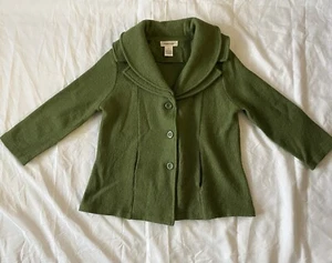 Vintage Linda Lucia Gr. Medium Grün 100% Wolle Jacke - Bild 1 von 5
