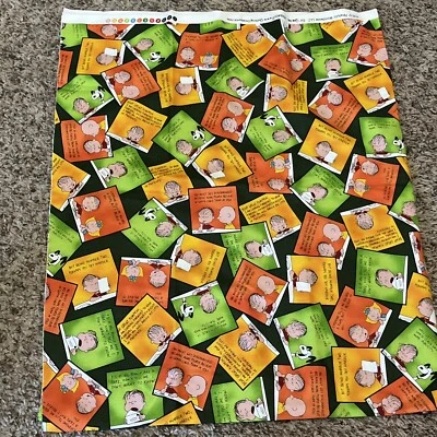 Peanuts Welcome Great Pumpkin  Charlie Brown, Linus And Lucy 1 Yrd - Image 1 of 4