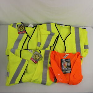 Radians And Occu Nomix Safety Vests In Yellow And Orange - Mens Size XL Lot of 4