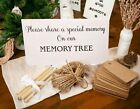 Funeral memorial tree, memory ideas, Led tree, 100 cards, 6 pencils birch tree