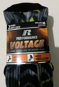 Paquete de 2 pares de calcetines de voltaje de rendimiento talla M zapatos talla 9-2 1/2 NUEVO - Imagen 1 de 4