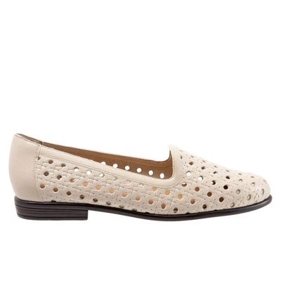 Женские бежевые узкие мокасины на плоской подошве Trotters Liz Open Weave T1909-126 - Изображение 1 из 4