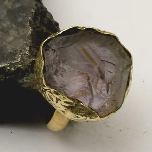 Amethyst Gemstone Handmade Gold Plated Ring Jewelry For Gift US Size-6 AR 63477 - Imagen 1 de 1