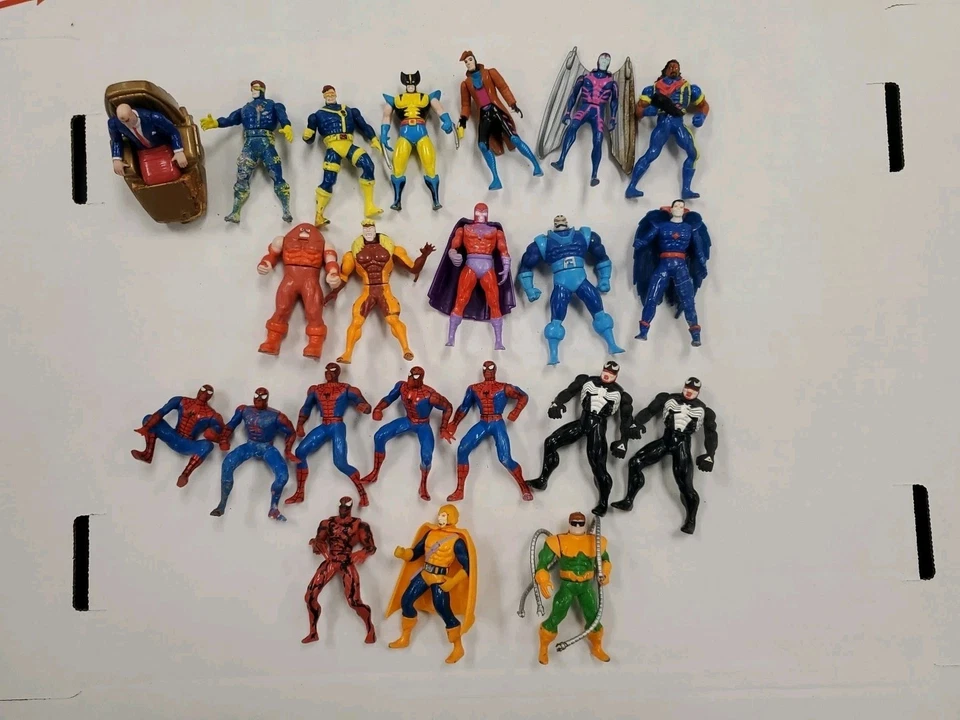 90s Toy Biz Marvel Steel Mutants Lot of 22 Diecast Figures 2.5” X-Men SpiderMan - Image 1 of 4