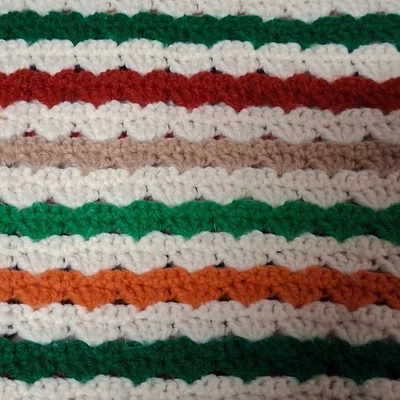 Ponto de tulipa listrado afegão costurado à mão 42x66 Paris - Imagem 1 de 4