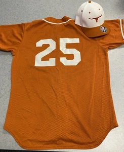 Texas Longhorns Baseball Trikot #25 Burnt Orange mit Pacific Flexfit Mütze  - Bild 1 von 10