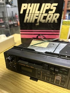 Philips Autoradio Stereo Cassette Con Carrello Anni 80 Nuovo - Imagen 1 de 11