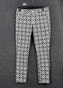 J Crew Toothpick Ankle Pants Womens Size 28 Black White Low Rise Skinny Leg - Picture 1 of 8