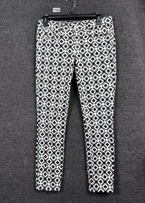 J Crew Toothpick Ankle Pants Womens Size 28 Black White Low Rise Skinny Leg - Image 1 of 4