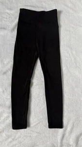 Tuff Athletics Girls' Black Yoga Leggings Fleece Lining & Pocket Size 5 / 6 - Picture 1 of 5