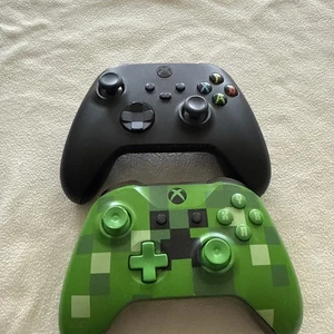 (Piezas/Reparaciones) Controlador Inalámbrico Xbox One Minecraft Creeper Plus Negro Uno - Imagen 1 de 5