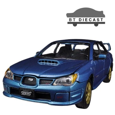 MOTORMAX SUBARU IMPREZA WRX STi 1/24 with GOLD WHEELS BLUE 73330 - Image 1 of 2