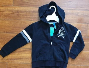 Greendog Boys Varsity Hoody Jacket Size 5 Cotton Front Pockets Full Zip Black - Picture 1 of 5