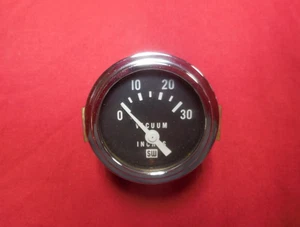 Vintage Stewart Warner 2 1/8" 0 - 30 inch vacuum gauge Gasser Hot Rod SCTA Day 2 - Picture 1 of 7
