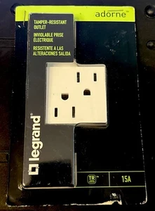New & Sealed Legrand Adorne ARTR152W8 Tamper Resistant Outlet 15A Receptacle A5 - Picture 1 of 2