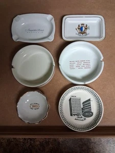 Hotel ashtrays Portugal Norway Italy Luxembourg Germany Lucerne. Vtg 6 - Picture 1 of 13