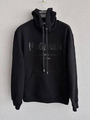 Sudadera con Capucha Alexander McQueen Talla XL Negra Estampado Graffiti Logo Nuevo Algodón Foto 1 de 4