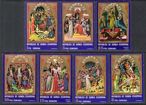 Equatorial Guinea #Mi46-Mi52 MNH Easter Spanish Paintings Cover