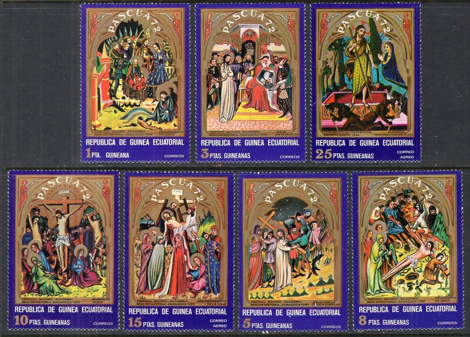 Pinturas españolas de Pascua Guinea Ecuatorial #Mi46-Mi52 MNH Foto 1 de 1