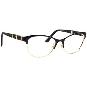 Versace Brille Mod. 1233-Q 1366 Schwarz/Gold Katzenaugengestell Italy 53[]17 140 - Bild 1 von 6