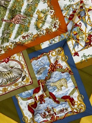 Bufanda Salvatore Ferragamo Carre 90 100 % seda patrón animal amarillo #4647 Foto 1 de 4