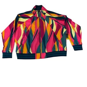 NWT Tek Gear Multi Color Retro Lightweight Track Jacket Zipper Front 2X - Picture 1 of 5