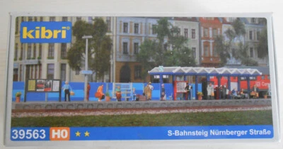 Maquette Ho 1/87 Kibri Réf. 39563 Quai de gare avec abri - Photo 1/2