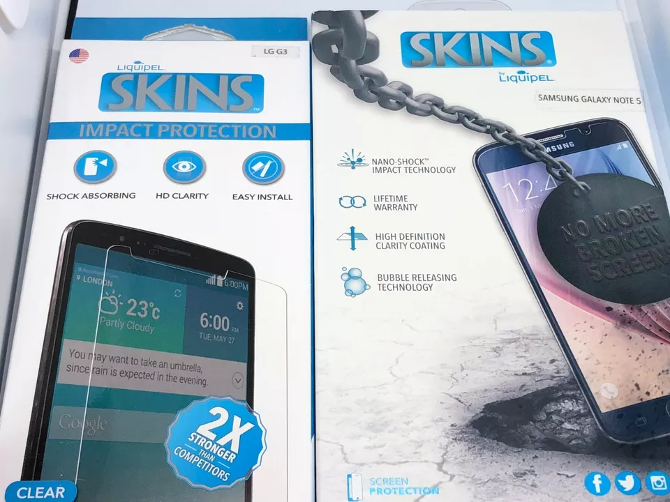Liquipel Skins Impact Protection SCREEN Protector LG G3 / Samsung Note 5 - Clear - Image 1 of 1