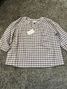 Camicia top camicetta donna filo universale boho manica a palloncino marrone marrone M - Foto 1 di 3