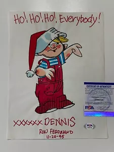 Ron Ferdinand Dennis the Menace Signed Autograph Art Sketch PSA DNA j2f1c *58 - Picture 1 of 1