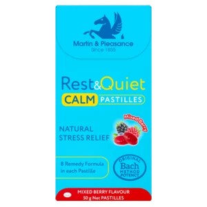 Rest & Quiet Calm Pastilles 50g - Mixed Berry RestQ Natural Stress Relief - Picture 1 of 2