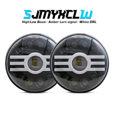 Faros LED altos/bajo aptos para International Harvester serie R serie D 2 piezas 7" Foto 1 de 4