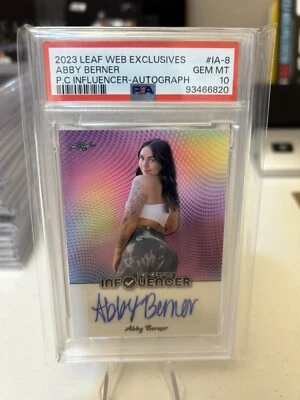 2023 Leaf Influencer ABBY BERNER TikTok Autograph Auto /216 PSA 10 Pop 2 🔥 - Image 1 of 2