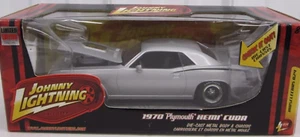 PLYMOUTH HEMI CUDA 1970 SILVER JOHNNY LIGHTNING MUSCLECARS 1:24 DIECAST CHASSIS - Picture 1 of 5
