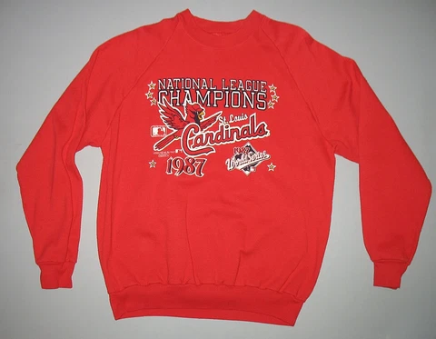 St Louis Cardinals 1987 NL World Series Sweatshirt 46-48 XL Vintage Cover
