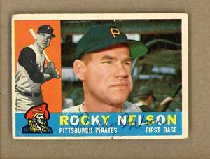 Rocky Nelson #157 Signed 1960 Topps Baseball Card Signature Autograph Pirates
