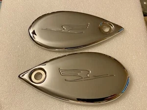 Harley 1930-57 Cubiertas Rocker Cabezal de Nudillo Cromado Pájaro Springer Buco Superior - Imagen 1 de 3