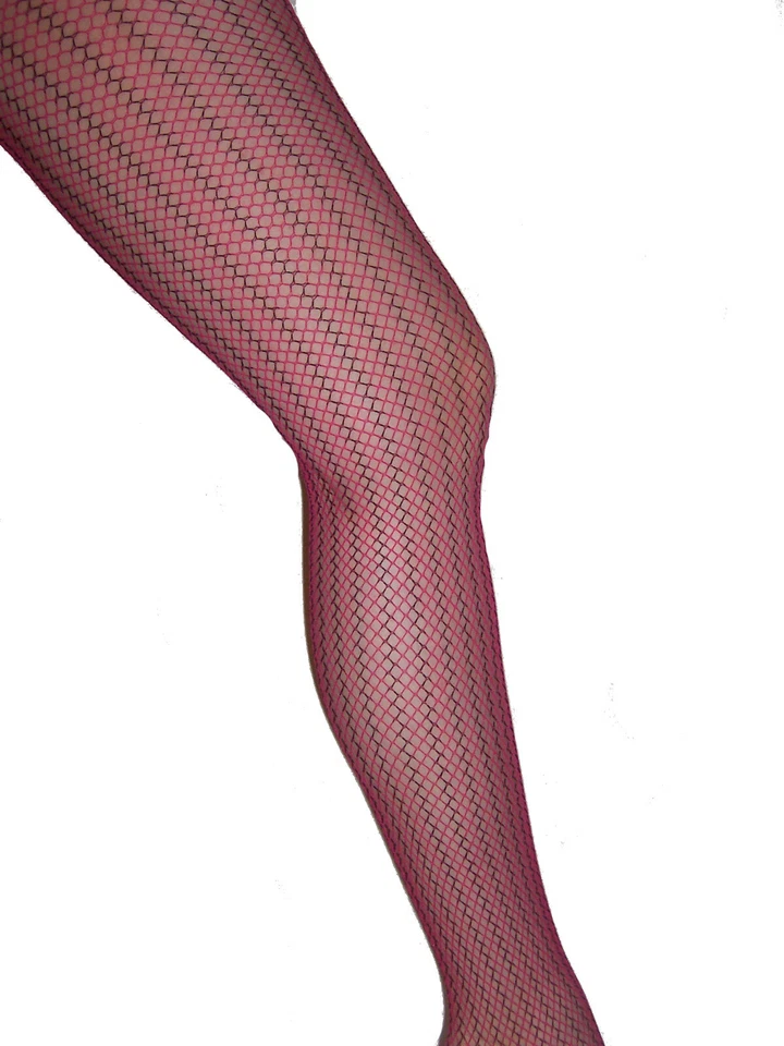 Black & Pink Fishnet Tights S/M M/L - Image 1 of 1