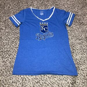 Kansas City Royals Womens T Shirt Size Large MLB 5th & Ocean Blue