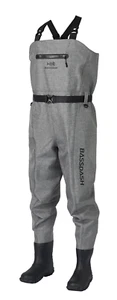 NEW BASSDASH Heavy Duty Heather Grey MLF 9-10 Boot Foot 3D Waders! - Picture 1 of 10