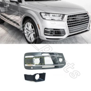 For Audi Q7 2017-2019 Right Side Front Bumper Fog Light Grille w/Acc Cover frame - Picture 1 of 12
