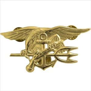 GENUINE U.S. NAVY BADGE: SPECIAL WARFARE - REGULATION SIZE - Picture 1 of 4