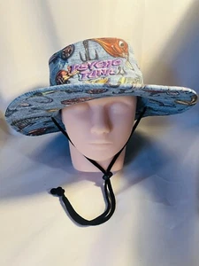 Men’s Fishing Hat Sun BOONIE BUCKET ONE SIZE Psycho Tuna - Picture 1 of 7