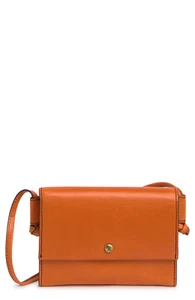 HOBO International Bemuse Leather Compact Crossbody | Papaya | NWT | $118 - Picture 1 of 6