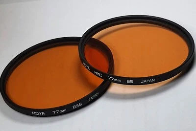 Hoya 77mm 85A HMC 85-A & 85B 85-B 85 B Color Conversion Glass Lens Filter Combo
