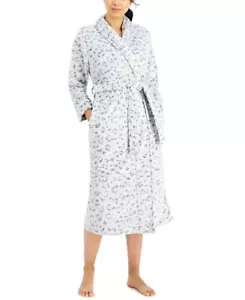 NUEVO CON TRACCIÓN Charter Club con estampado animal vestido de felpa gris XS/S - Imagen 1 de 7